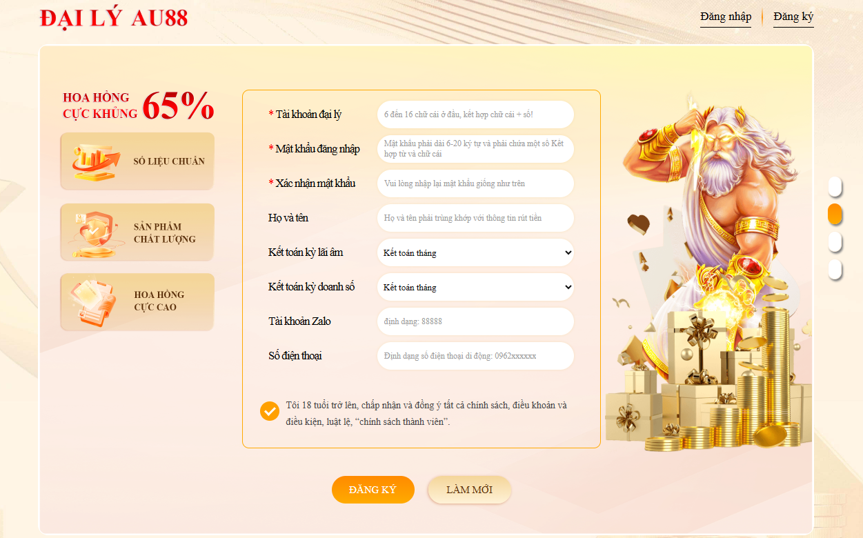 AU88 – TRANG CHỦ CHÍNH THỨC AU 88 UY TÍN XANH CHÍN NHẤT 2026 31 Quy trình trở thành đại lý Au88 diễn ra vô cùng đơn giản.
